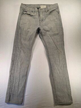 Cadence Collection Men's Denim Jeans Slim Tapered Size 32 Gray Lightly Used